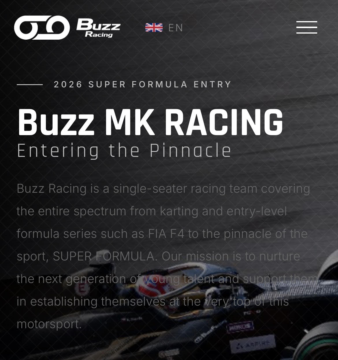 Buzz MK RACING official website 公開